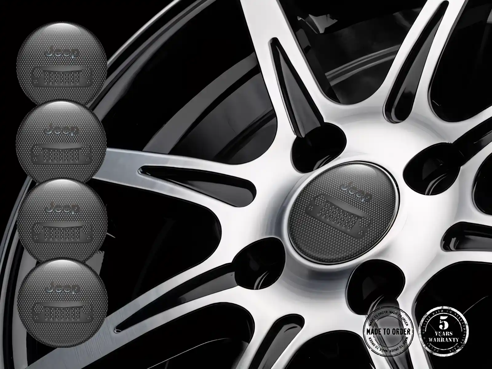 Jeep Wheel Emblems Version Premium Label Design